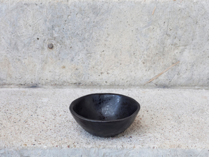 matte black rice bowl small pottery  bowl